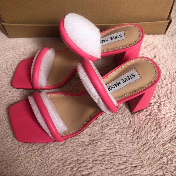 STEVE MADDEN LILAH HEELS SANDALS PINK - Picture 8 of 11